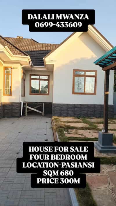 Nyumba ya vyumba vinne inauzwa Lumala-Pasiansi, Mwanza (680 sqm)