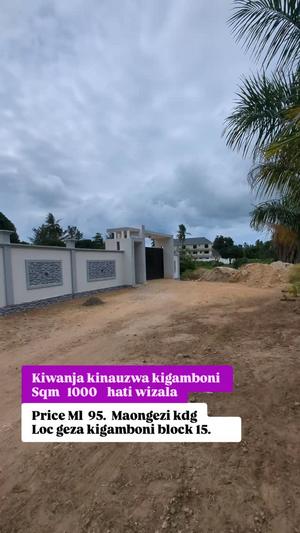 Plot for sale in Kigamboni Geza, Dar Es Salaam sqm 1000 Plot for sale in Kigamboni Geza, Dar Es Salaam sqm 1000