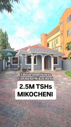 Nyumba ya vyumba vitatu inapangishwa Mikocheni, Dar Es Salaam