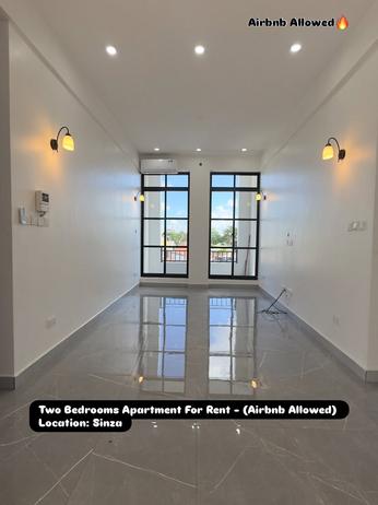 Apartment ya vyumba viwili inapangishwa Sinza, Dar Es Salaam