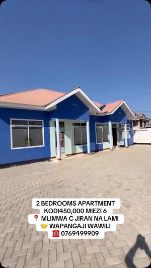 Apartment ya vyumba viwili inapangishwa Mlimwa C, Dodoma