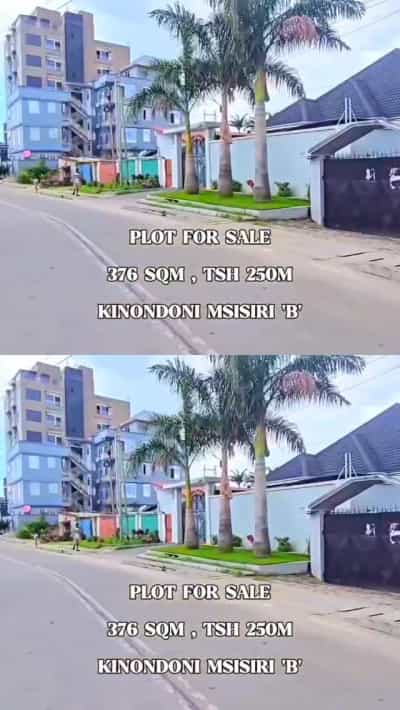 Kiwanja kinauzwa Kinondoni Msisiri, Dar Es Salaam (376 sqm)