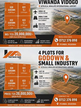 Kiwanja (Industrial Plot) inauzwa Msalato, Dodoma (3 acre) Kiwanja (Industrial Plot) inauzwa Msalato, Dodoma (3 acre)