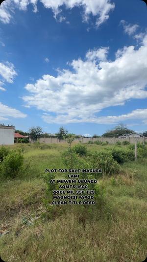 Kiwanja kinauzwa Mbweni, Dar Es Salaam sqm 1600 Kiwanja kinauzwa Mbweni, Dar Es Salaam sqm 1600