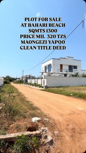 Plot for sale in Bahari Beach, Dar Es Salaam sqm 1300 Plot for sale in Bahari Beach, Dar Es Salaam sqm 1300
