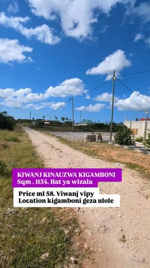 Plot for sale in Kigamboni Geza, Dar Es Salaam sqm 1134