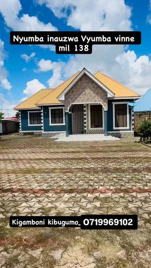 Nyumba ya vyumba vitatu inauzwa Mji Mwema Kibugumo, Dar Es Salaam (800 sqm)