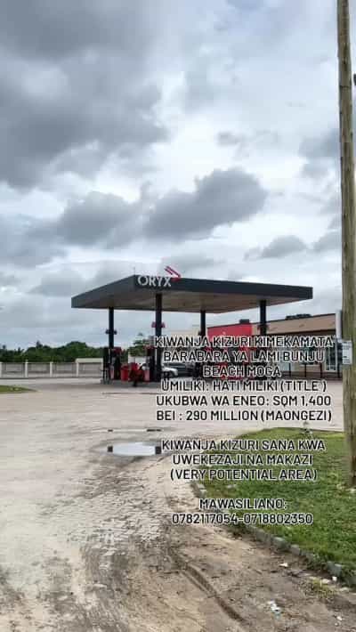 Kiwanja kinauzwa Bunju Beach Moga, Dar Es Salaam (1400 sqm)