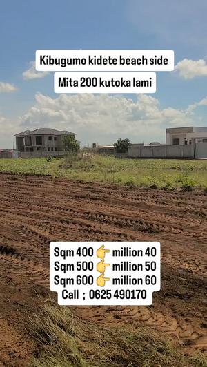 Viwanja vinauzwa Kigamboni Kibugumo Kidete, Dar Es Salaam sqm 400