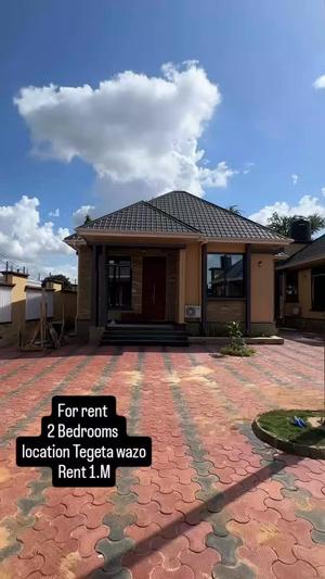 Apartment ya vyumba viwili inapangishwa Tegeta Wazo Bwawani, Dar Es Salaam