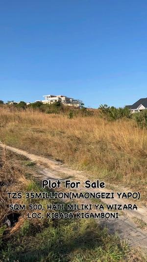Plot for sale in Kibada Kigamboni, Dar Es Salaam sqm 460