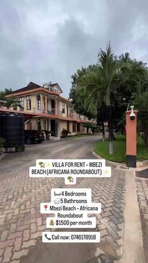 4 Bedrooms Villa for Rent in Mbezi Beach, Dar Es Salaam