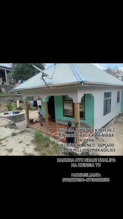 Nyumba ya vyumba vitatu inauzwa Tabata Kinyerezi Mwisho, Dar Es Salaam (400 sqm)