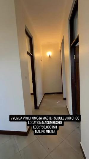Nyumba ya vyumba viwili inapangishwa Makumbusho, Dar Es Salaam