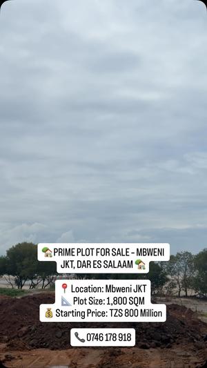 Kiwanja kinauzwa Mbweni Jkt, Dar Es Salaam sqm 1800 Kiwanja kinauzwa Mbweni Jkt, Dar Es Salaam sqm 1800