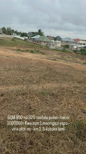 Residential Plot for Sale in Madale Polisi, Dar Es Salaam (950 sqm)