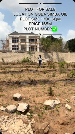 Kiwanja kinauzwa Goba Simba Oil, Dar Es Salaam sqm 1300