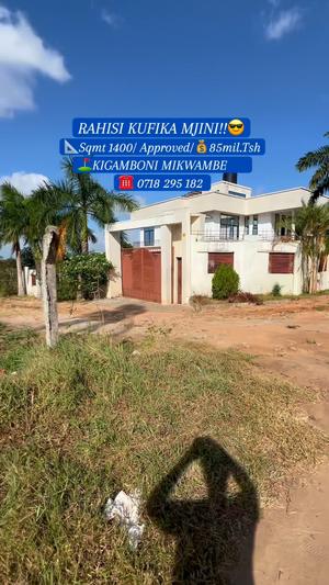 Plot for sale in Kigamboni Kibada Mikwambe, Dar Es Salaam sqm 1400