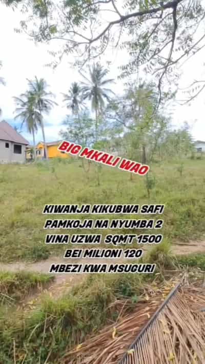 Nyumba ya vyumba vitatu inauzwa Mbezi Kwa Msuguri, Dar Es Salaam (1500 sqm)