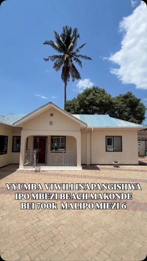 Apartment ya vyumba viwili inapangishwa Mbezi Beach Makonde, Dar Es Salaam