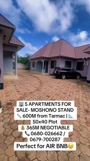 Apartment inauzwa Moshono Stand, Arusha (2000 sqm)