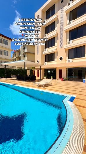 Apartment (Furnished) ya vyumba vinne inapangishwa Masaki, Dar Es Salaam