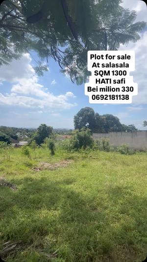 Kiwanja kinauzwa Salasala, Dar Es Salaam sqm 1300 Kiwanja kinauzwa Salasala, Dar Es Salaam sqm 1300