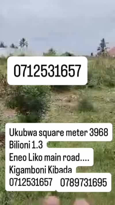 Kiwanja kinauzwa Kibada, Dar Es Salaam sqm 3968