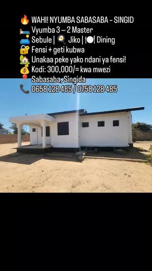 Nyumba ya vyumba vitatu inapangishwa Sabasaba, Singida Nyumba ya vyumba vitatu inapangishwa Sabasaba, Singida