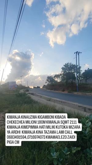 Kiwanja kinauzwa Kigamboni Kibada Chekechea, Dar Es Salaam Kiwanja kinauzwa Kigamboni Kibada Chekechea, Dar Es Salaam