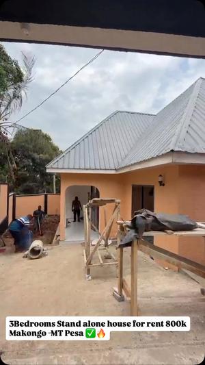 Nyumba ya vyumba vitatu inapangishwa Makongo Mt Pesa, Dar Es Salaam
