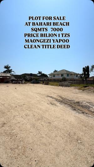 Plot for sale in Bahari Beach, Dar Es Salaam sqm 7000 Plot for sale in Bahari Beach, Dar Es Salaam sqm 7000