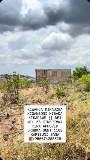Kiwanja kinauzwa Kibada Kisarawe, Dar Es Salaam (1100 sqm)