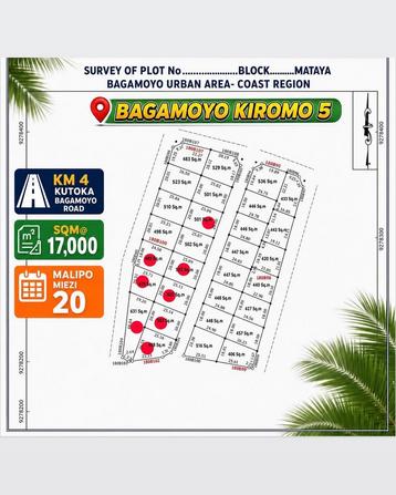 Viwanja vinauzwa Bagamoyo – Kiromo 5, Pwani Viwanja vinauzwa Bagamoyo – Kiromo 5, Pwani