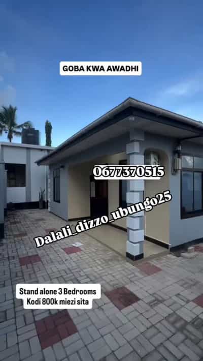 Nyumba ya vyumba vitatu inapangishwa Goba Kwa Awadhi, Dar Es Salaam