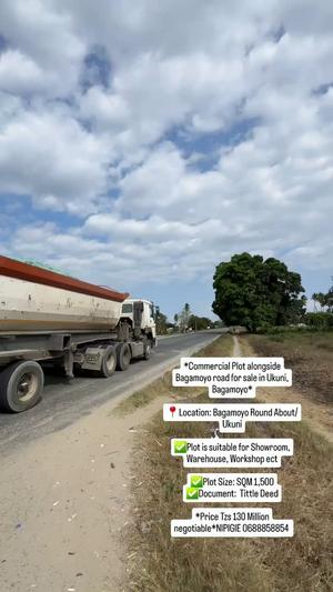 Kiwanja (Commercial Plot) kinauzwa Ukuni, Bagamoyo, Pwani (1500 sqm)