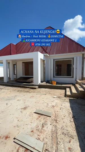 3 Bedrooms House for Sale in Kigamboni Kisarawe (Kibadeni), Dar Es Salaam (1000 sqm)