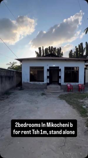 Apartment ya vyumba viwili inapangishwa Mikocheni, Dar Es Salaam