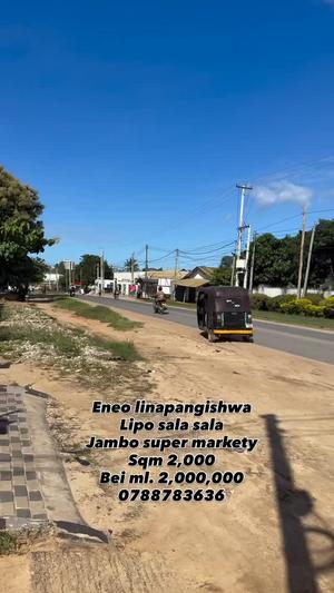 Kiwanja kinauzwa Sala Sala, Dar Es Salaam sqm 2000