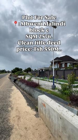 Plot for sale in Mbweni Jkt Block C, Dar Es Salaam sqm 2576