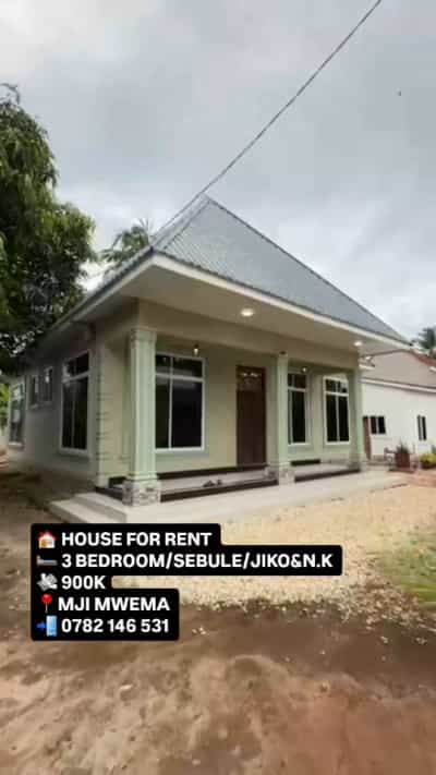 Nyumba ya vyumba vitatu inapangishwa Kigamboni Mji Mwema, Dar Es Salaam