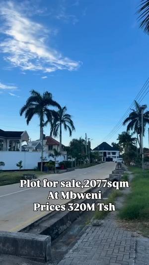 Kiwanja kinauzwa Mbweni, Dar Es Salaam sqm 2077