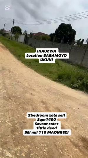 Residential Plot for Sale in Bagamoyo Ukuni, Pwani (4000 sqm) Residential Plot for Sale in Bagamoyo Ukuni, Pwani (4000 sqm)