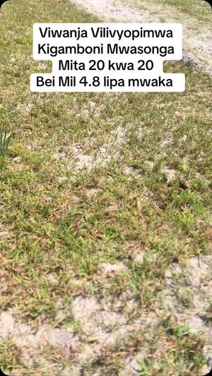 Viwanja vinauzwa Mwasonga, Dar Es Salaam (400 sqm)