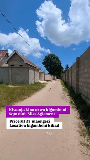 Plot for sale in Kigamboni Kibada Shangwe, Dar Es Salaam sqm 600