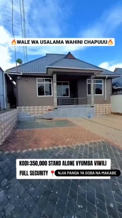 Nyumba ya vyumba viwili inapangishwa Mbezi, Dar Es Salaam