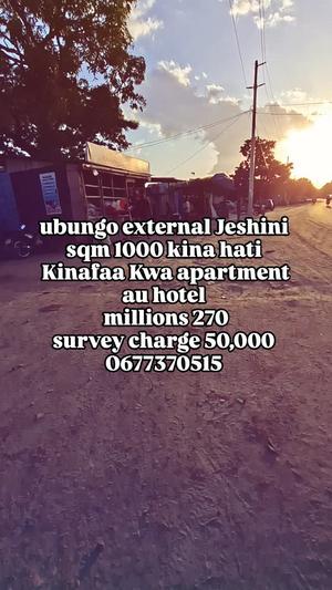 Kiwanja kinauzwa Ubungo External, Dar Es Salaam sqm 1000 Kiwanja kinauzwa Ubungo External, Dar Es Salaam sqm 1000
