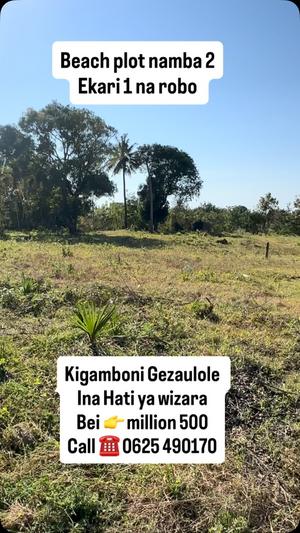 Beach Plot for Sale in Gezaulole, Kigamboni, Dar Es Salaam (5000 sqm)