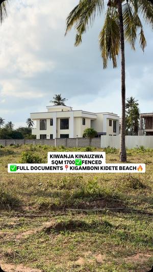 Kiwanja kinauzwa Kigamboni - Kidetebeach, Dar Es Salaam (1800 sqm)