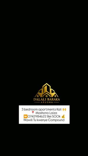 Nyumba/Apartment ya vyumba vitatu inapangishwa Moshono Laiza, Arusha